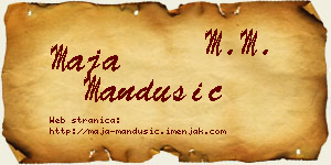 Maja Mandušić vizit kartica
